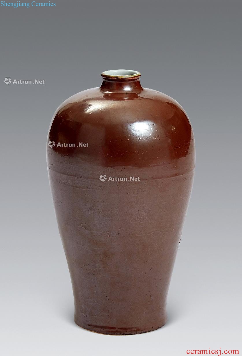 Ming dynasty Zijin glaze plum bottle