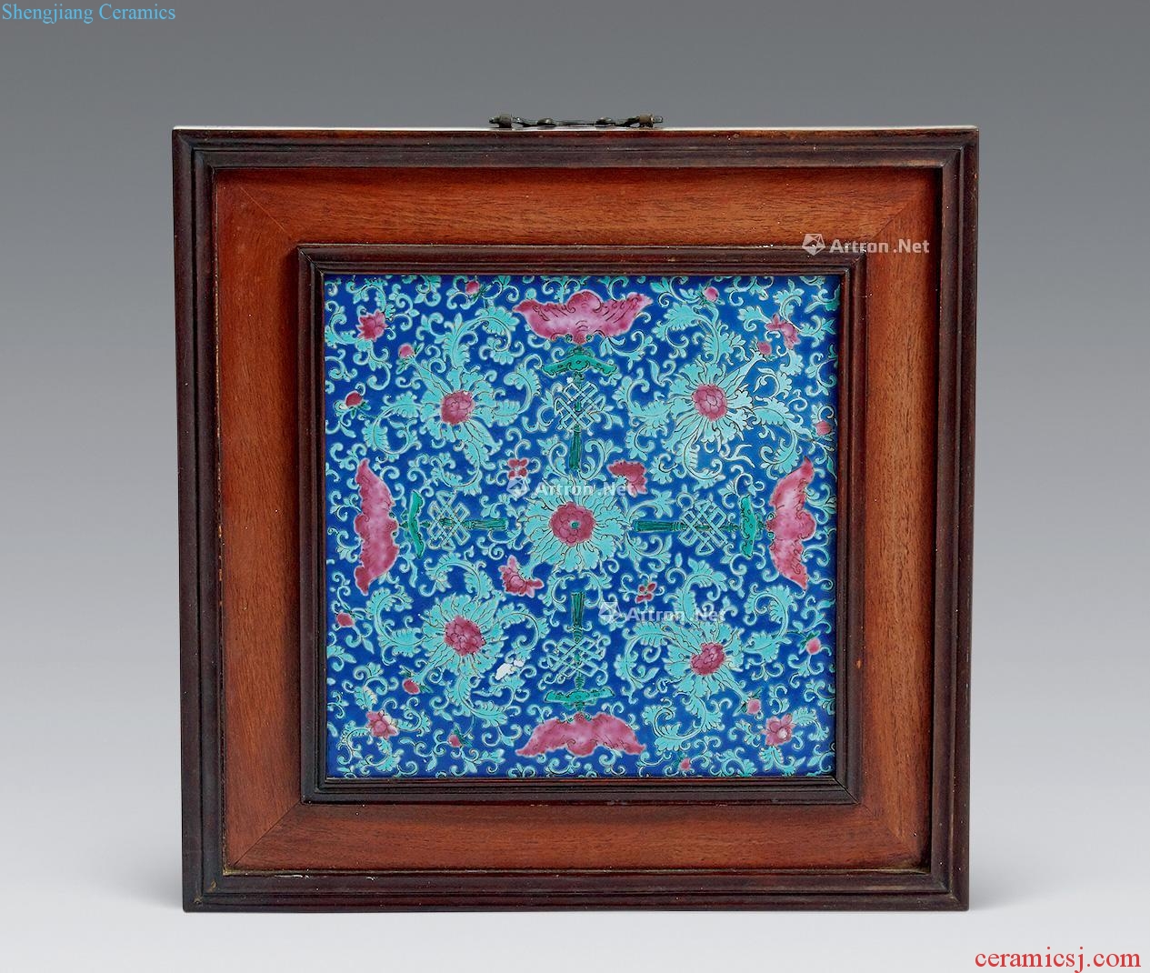 Pastel bound branch patterns in the qing dynasty porcelain plate wall hanging