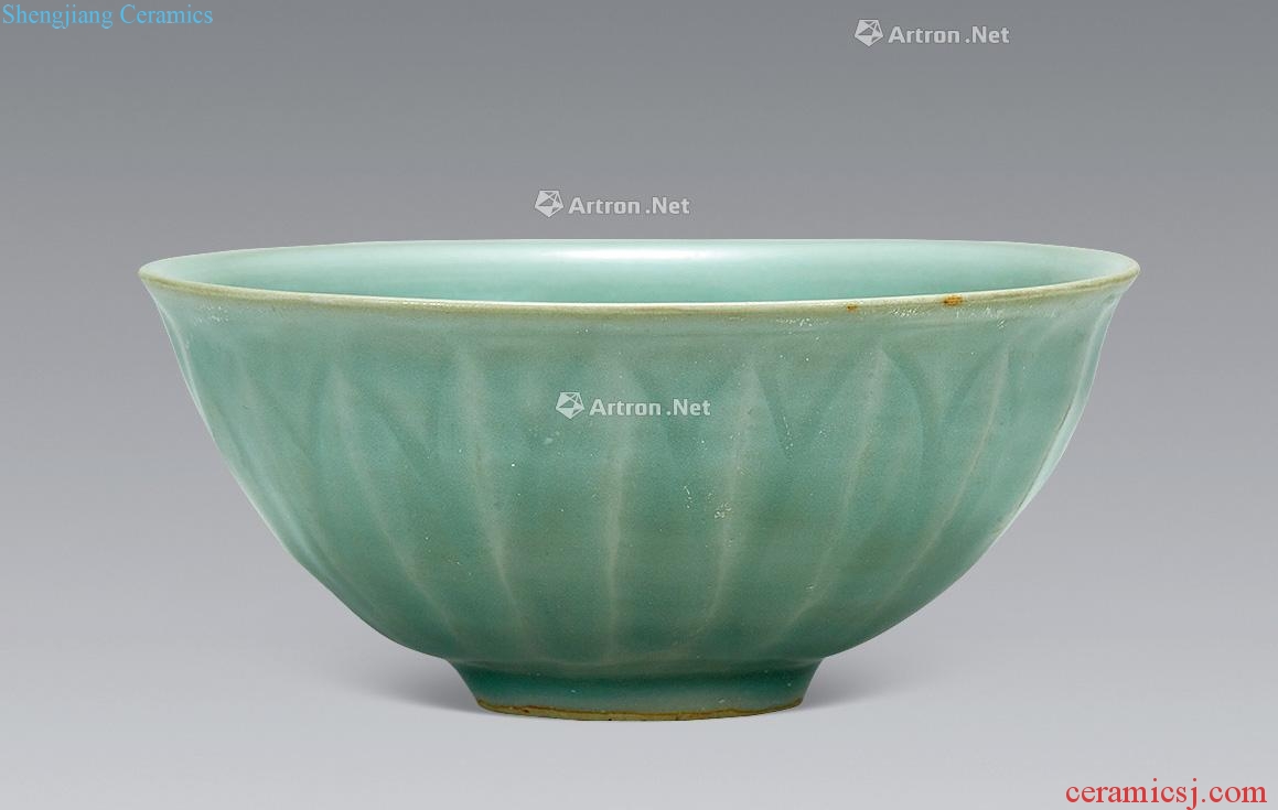 Ming or earlier Longquan celadon lotus-shaped bowl