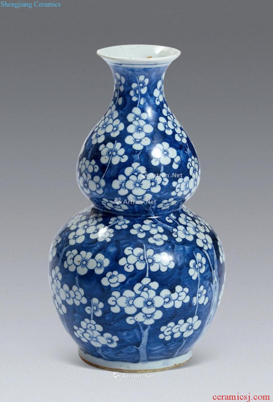guangxu Blue and white ice plum bottle gourd