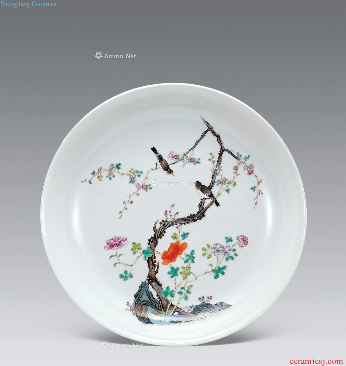 In the qing dynasty powder enamel tray