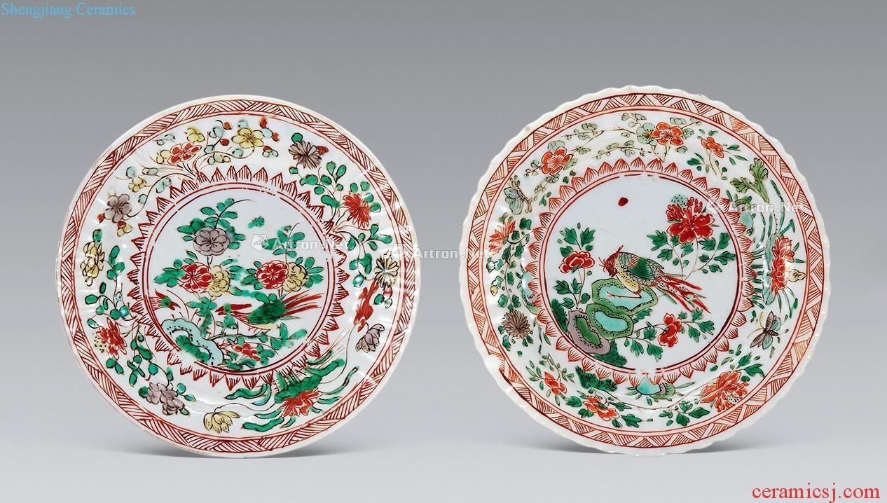 Kangxi colorful pheasant grain dab of (a)