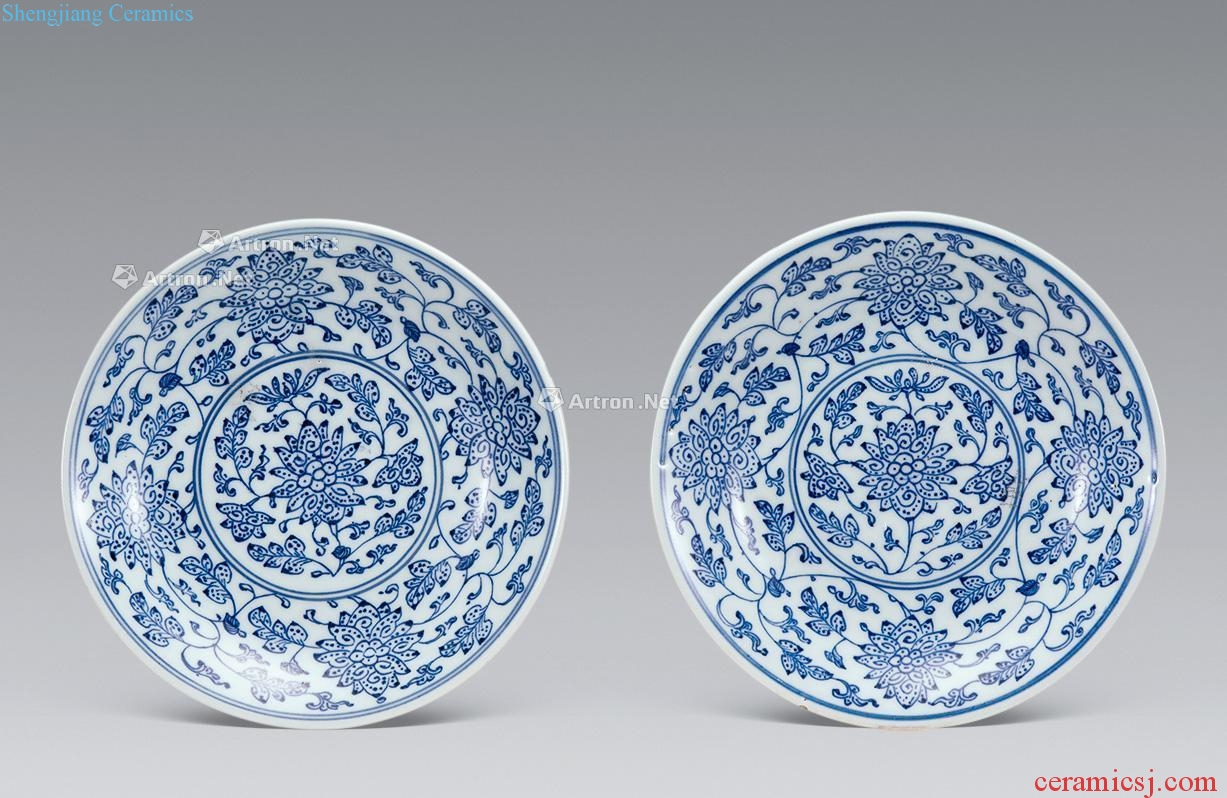 Qianlong blue tie up branch tray (a)