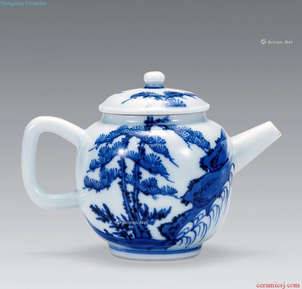 Emperor qianlong Blue and white hoard of poetry small pot