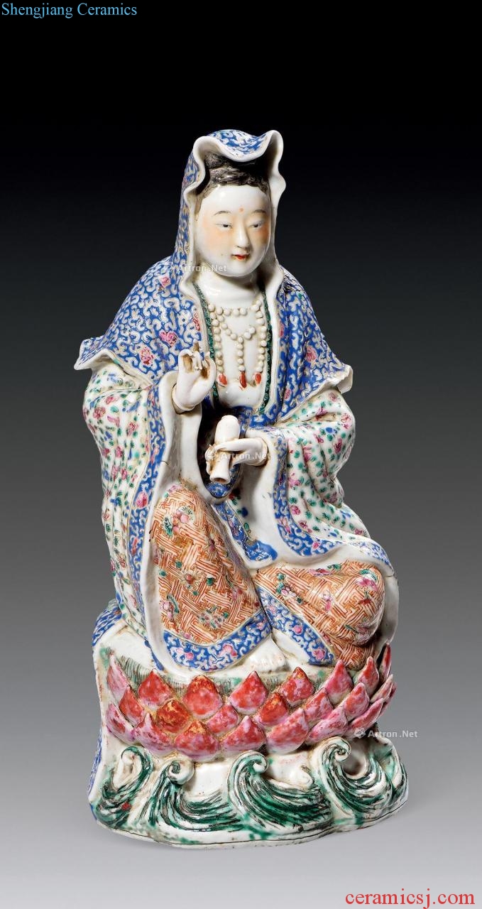 Clear pastel dripping guanyin