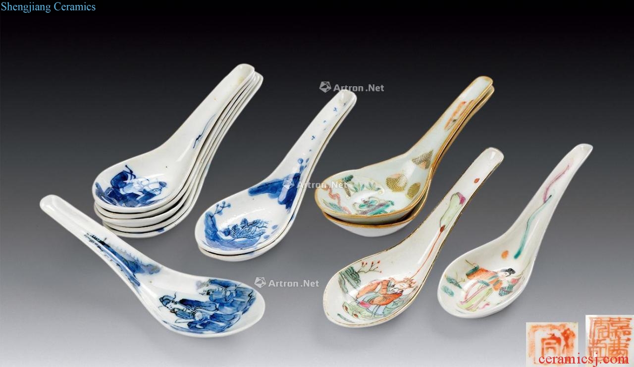 Qing porcelain enamel spoon (twelve)