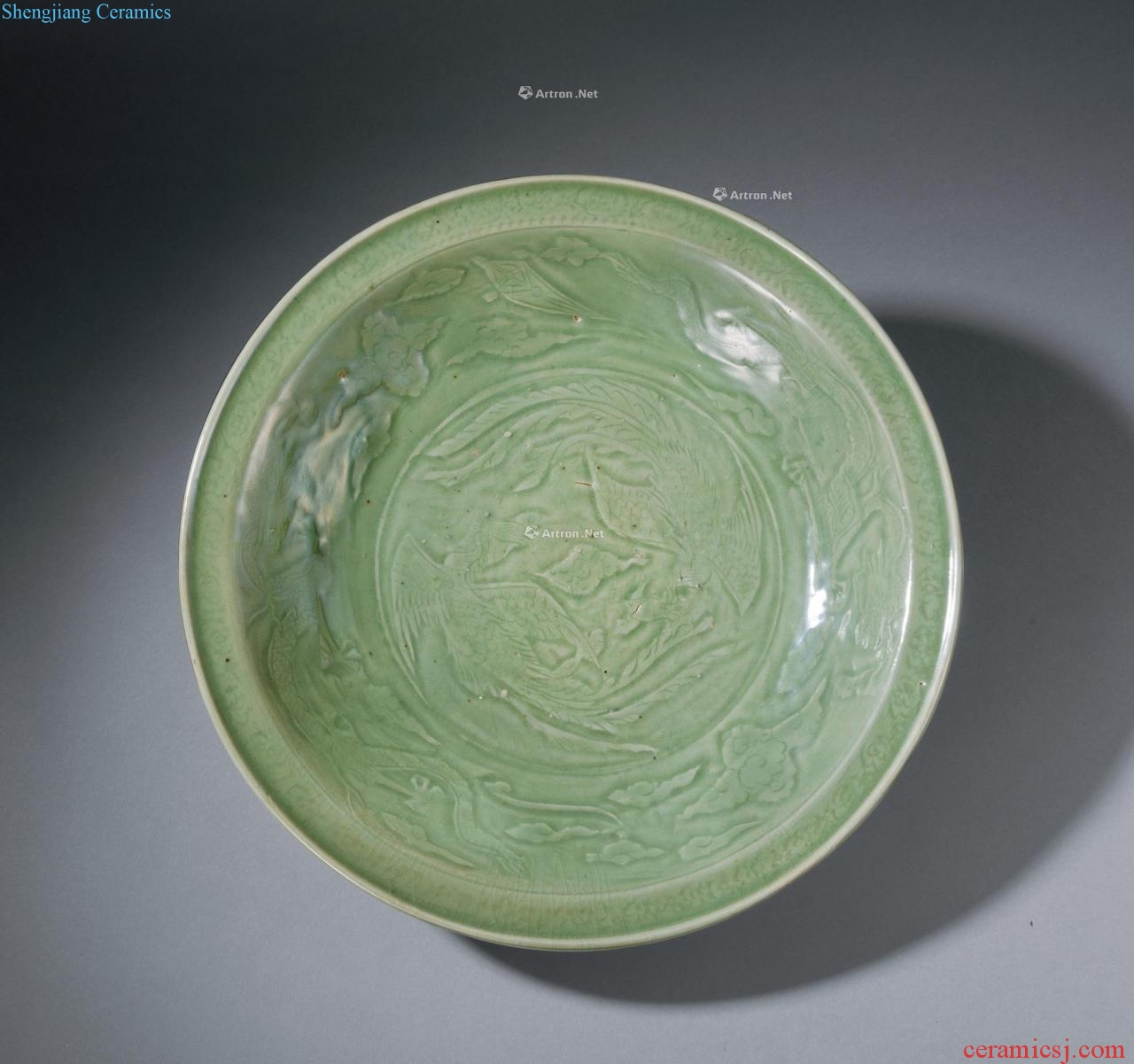 Ming Longfeng grain to green magnetic grail longquan celadon