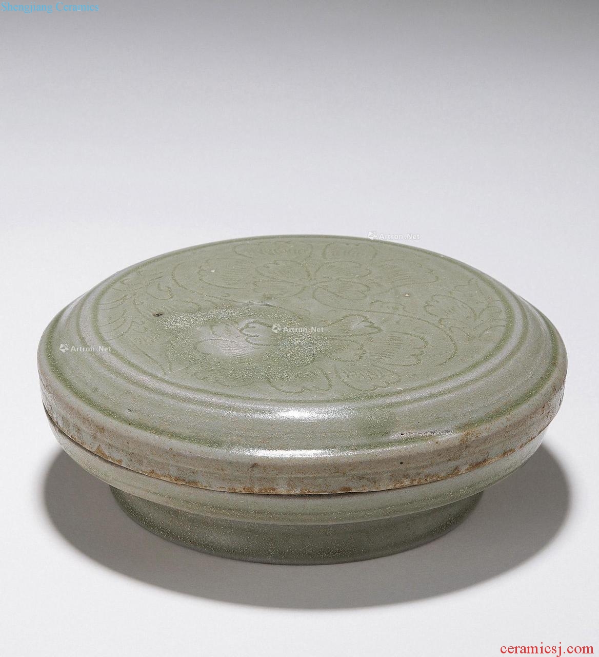 The five dynasties to northern song dynasty yue state kiln carved powder compact