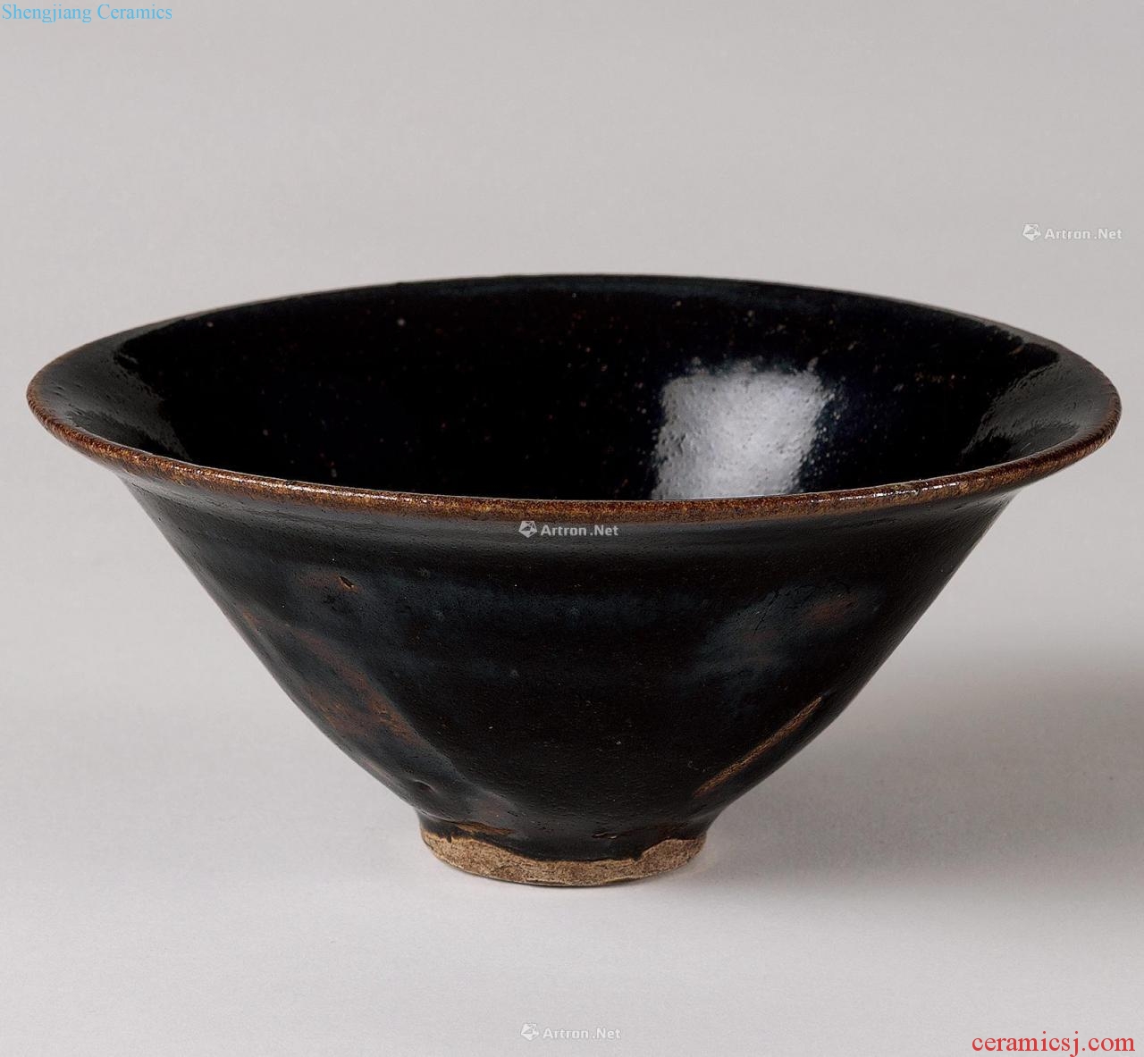 The song dynasty The black glaze temmoku bowl