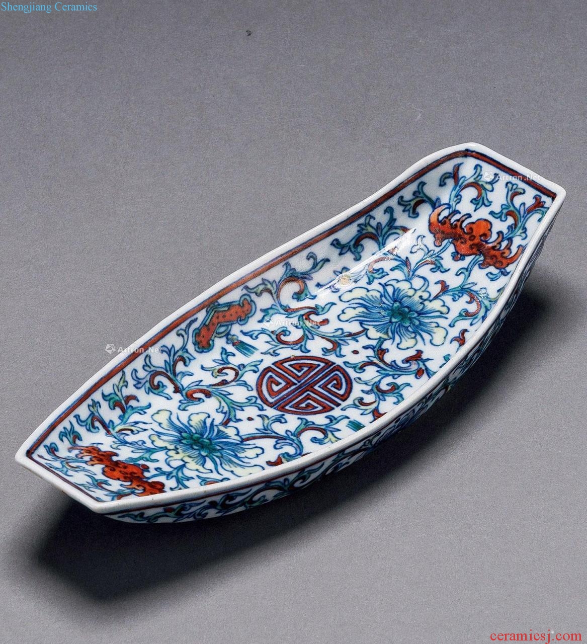 Jiaqing bucket color decorative pattern boat form of a dish