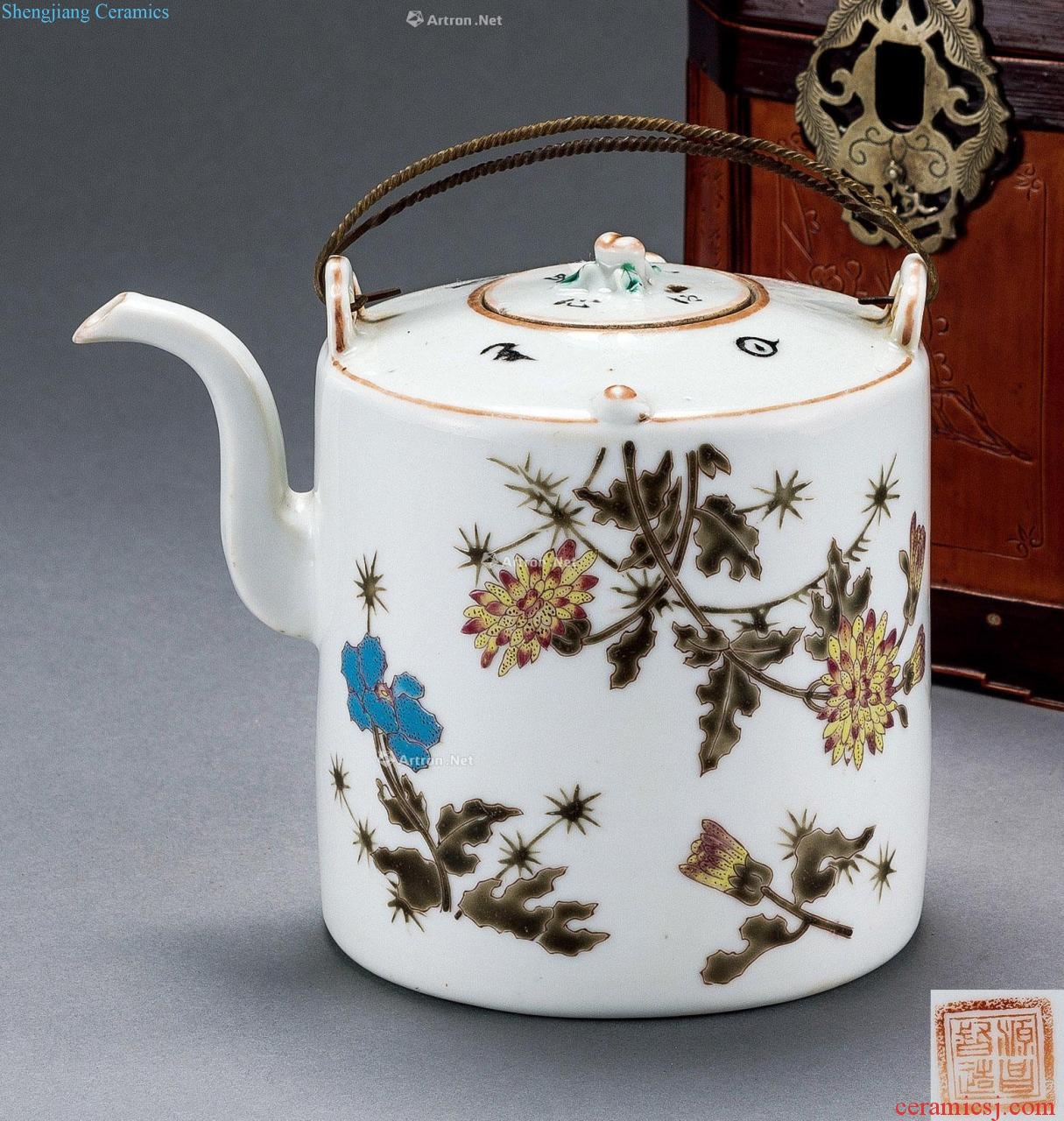 Clear pastel teapot