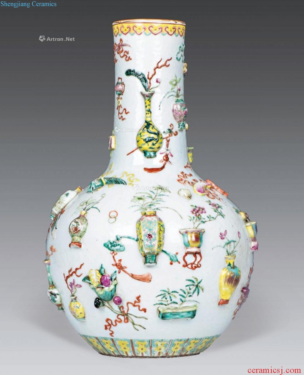 Qing dynasty carved porcelain gall bladder