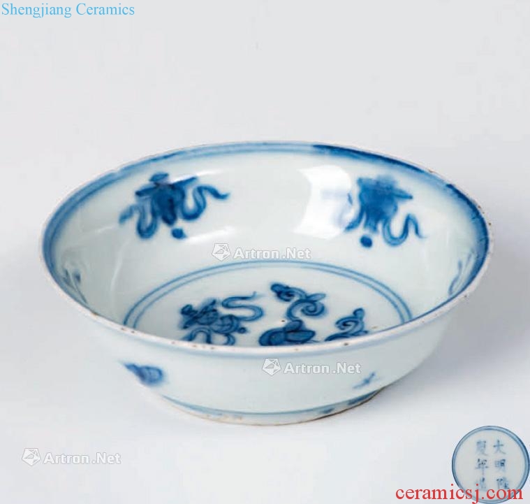 Ming blue and white dab