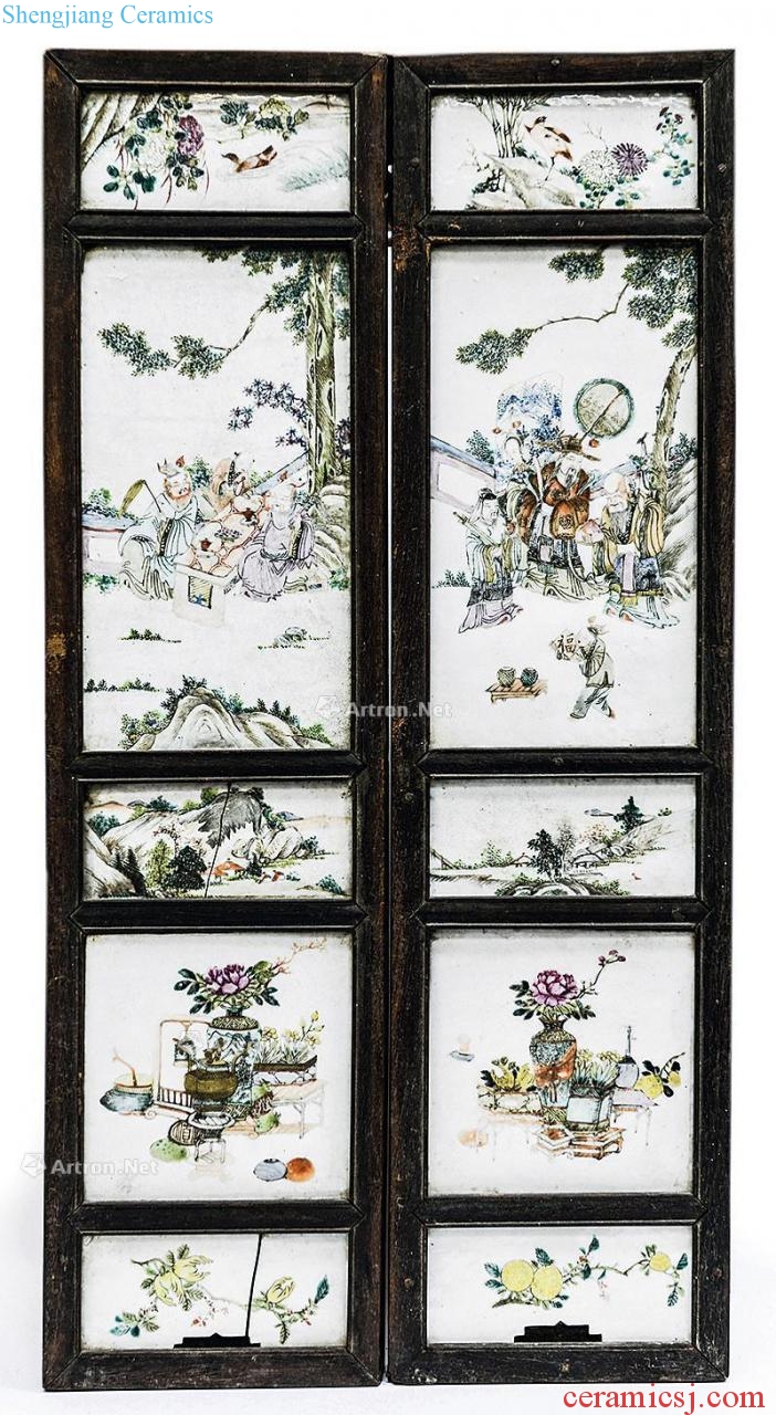 Clear pastel flower porcelain surface screen characters