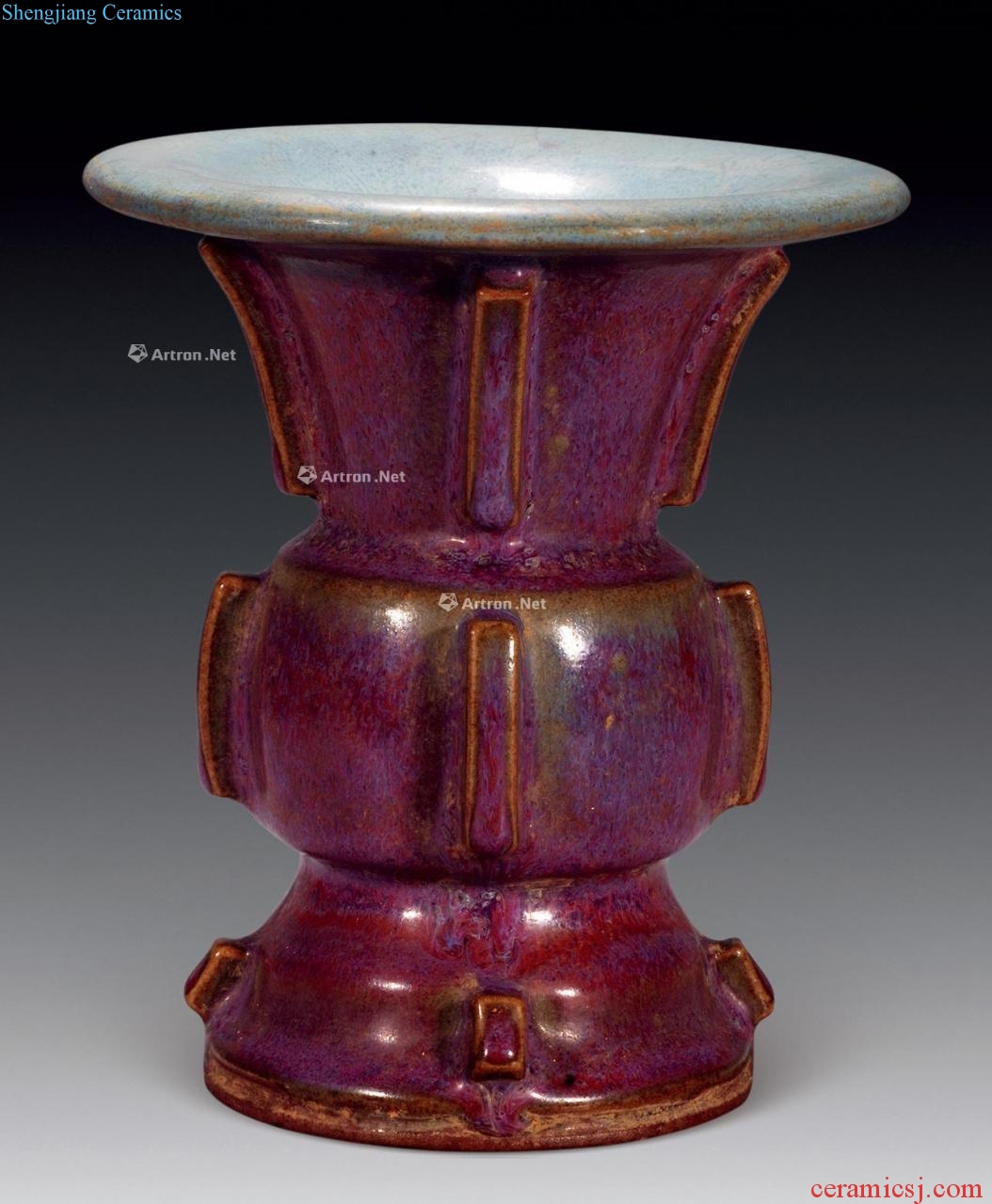 Ming ji vase with jun glaze kiln