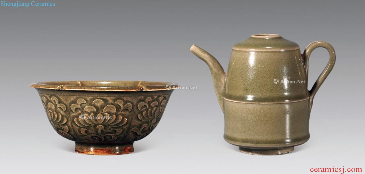 Ming Yao state string lines ewer, flower bowl (two)