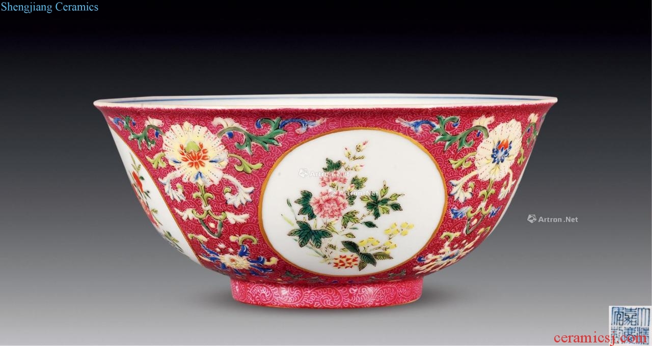 Qing jiaqing inside outside the blue and white brocade flower bowls