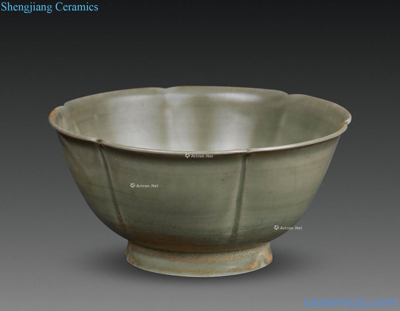 Song and yuan Green glaze kwai mouth bowl (a)
