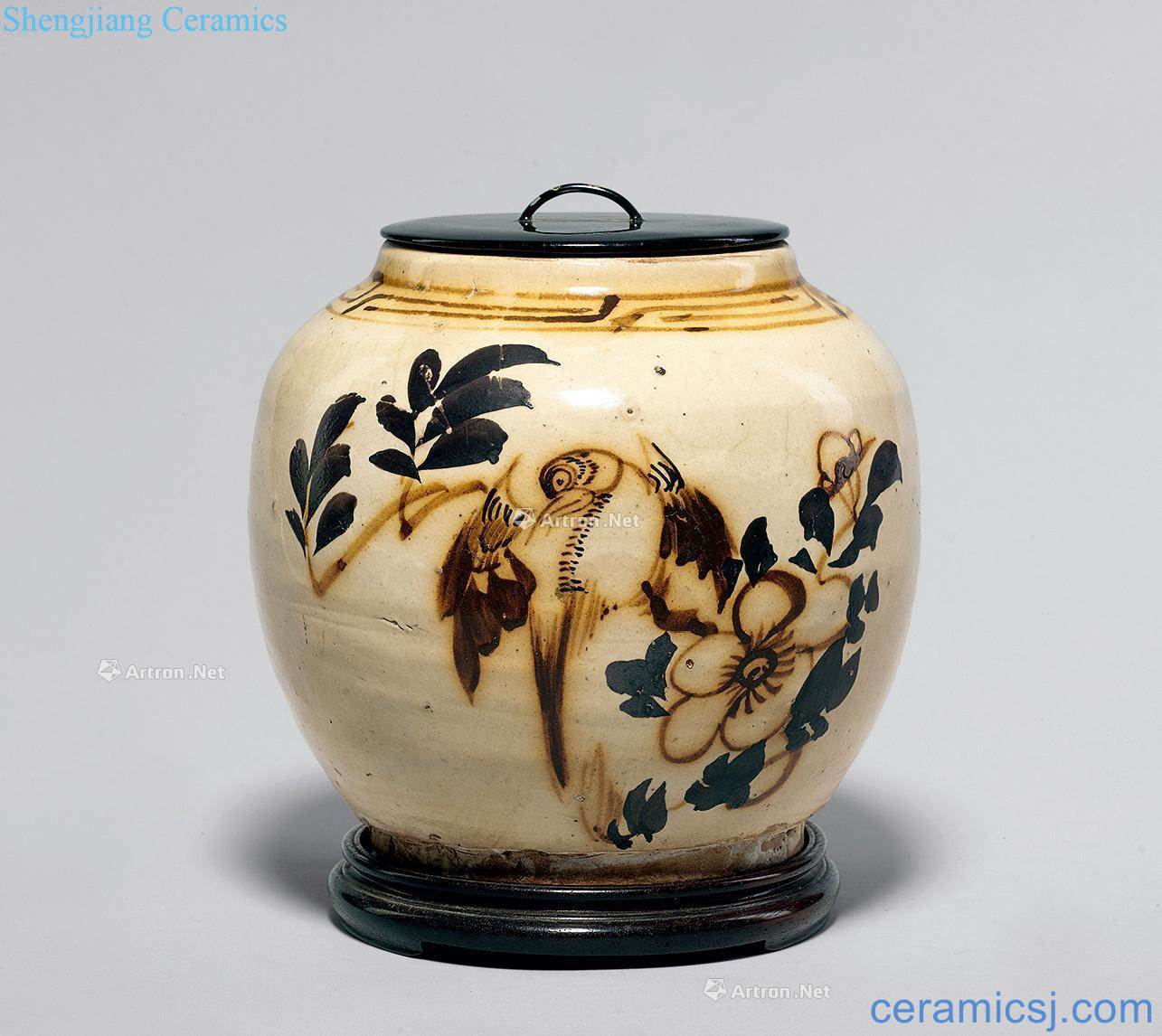 Ming before Magnetic state kiln painting of flowers and pot