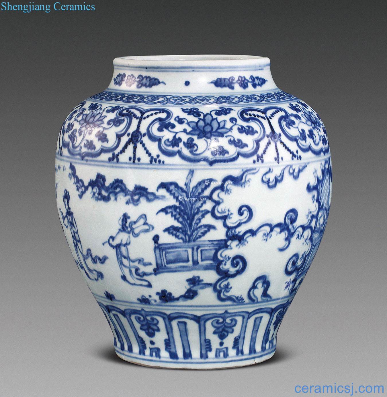 Ming blank period Character canister