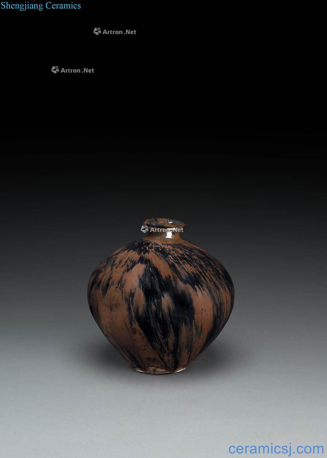 Gold/RMB 13 to 14 th-century black glaze iron rust stain DuLu bottles