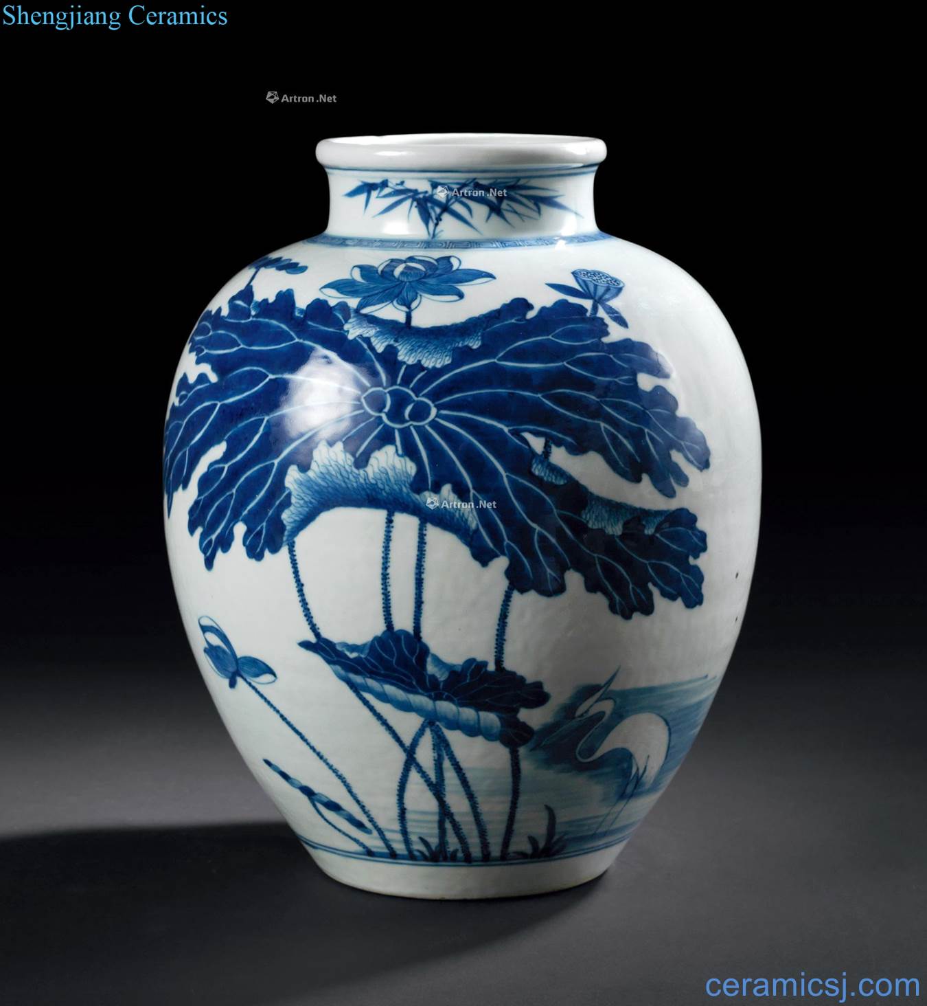 Qing qianlong blue all the way even the grain tank