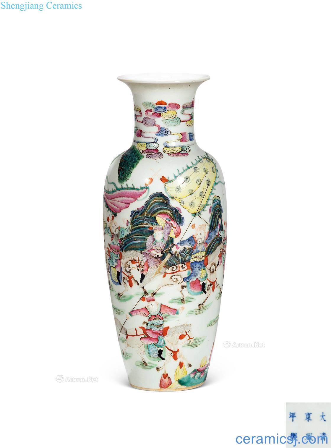 Stories of clear pastel knife horse figure bottles