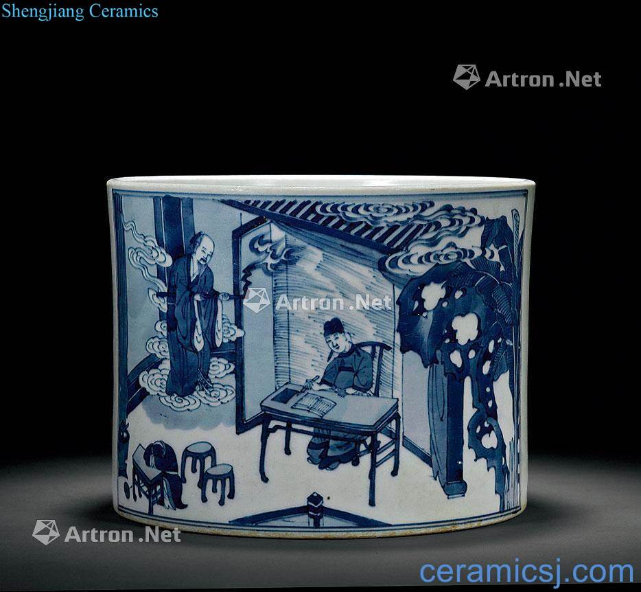 Qing porcelain brush pot