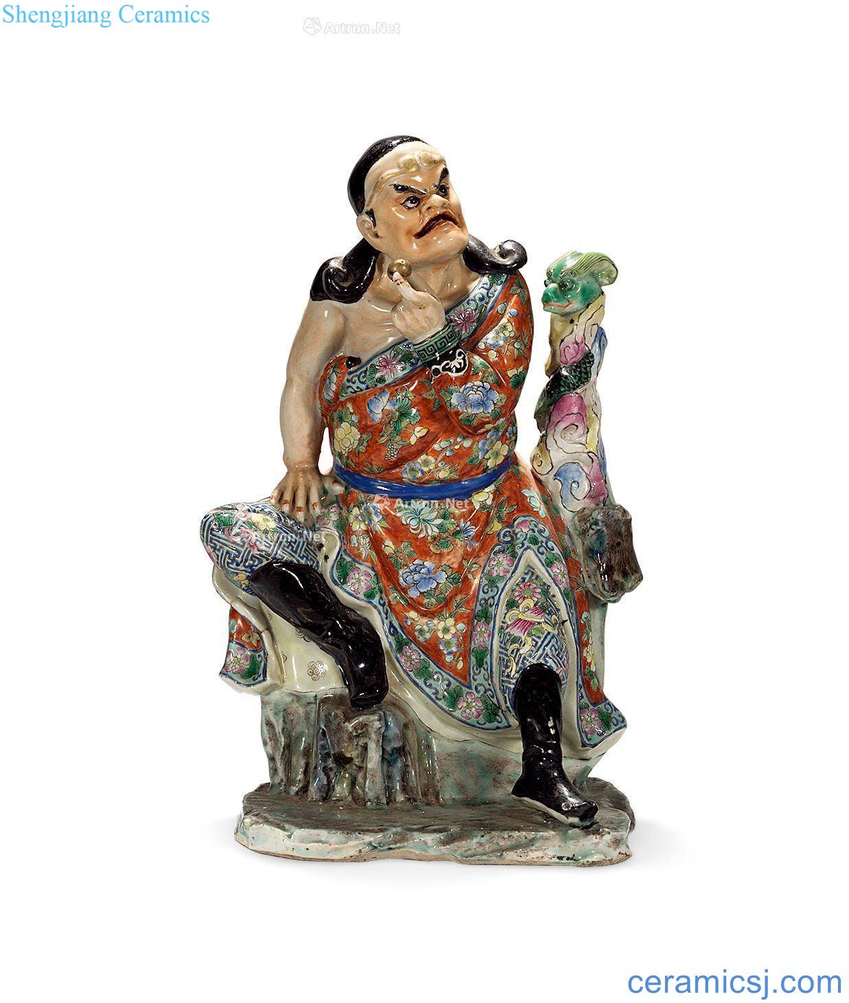 Ocean's pastel reign of qing emperor guangxu dragon furnishing articles