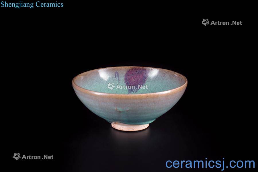 The yuan  masterpieces green glaze purple stripes bowl