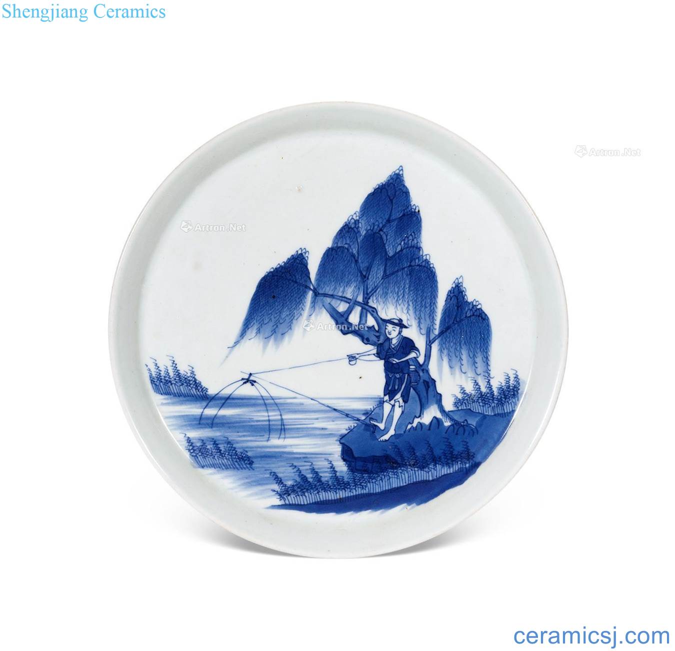 Qing qianlong Blue and white with tea tray