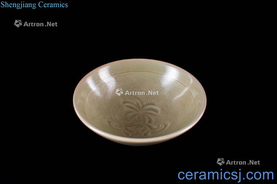Song/gold Yao state kiln hammering green-splashed bowls