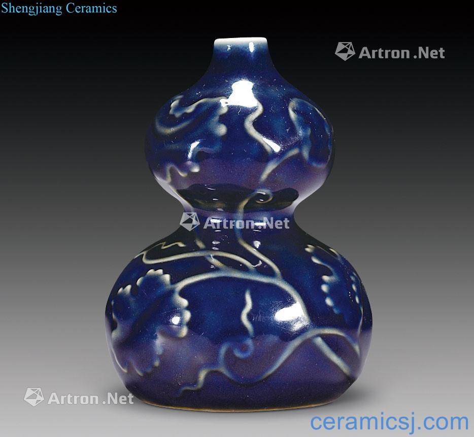 Ming The blue glaze bottle gourd