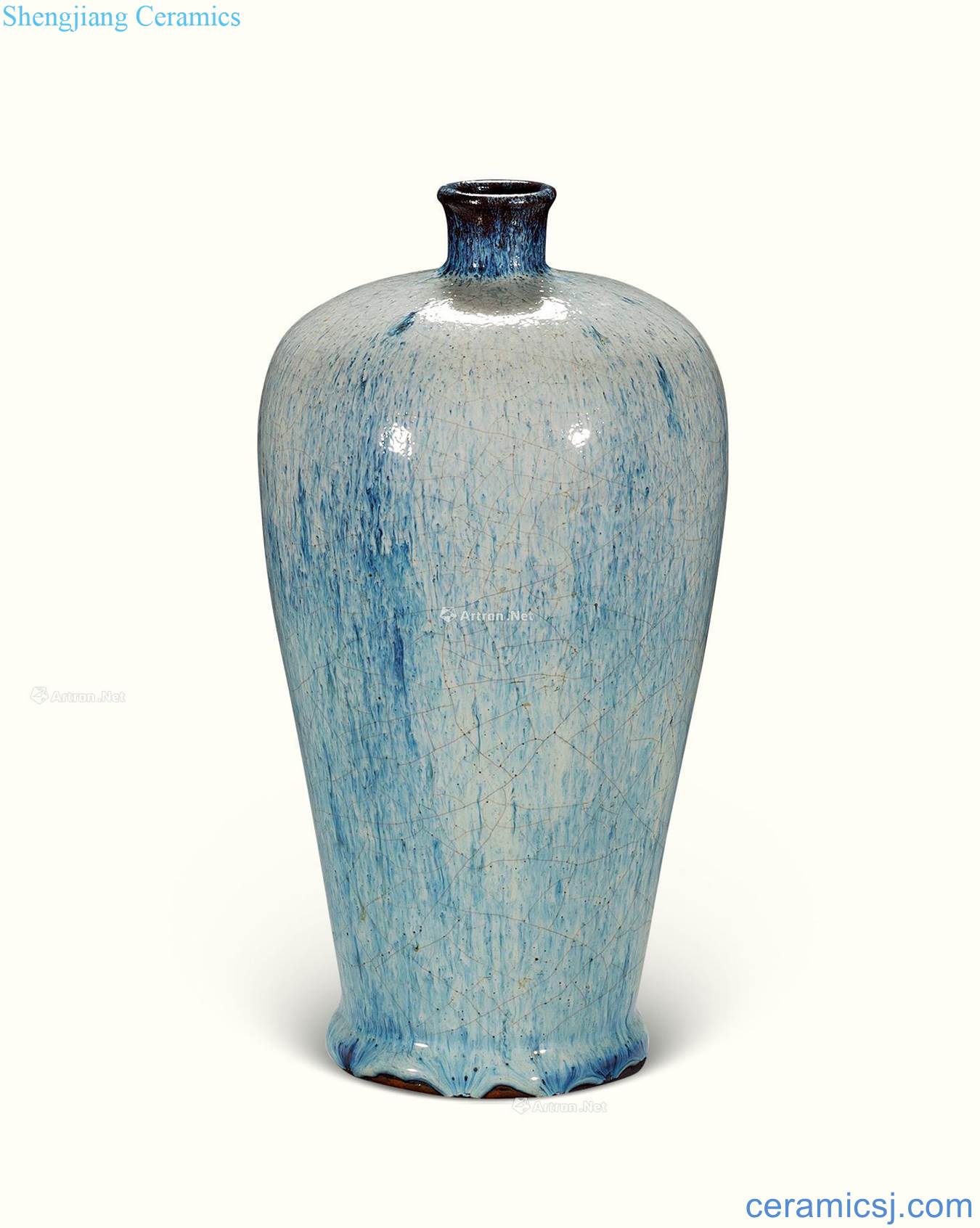 Ming The azure glaze plum bottle masterpieces