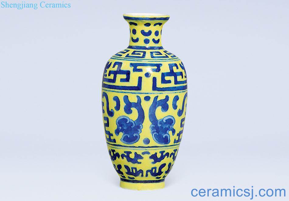 Mid qing Yellow blue small bottle