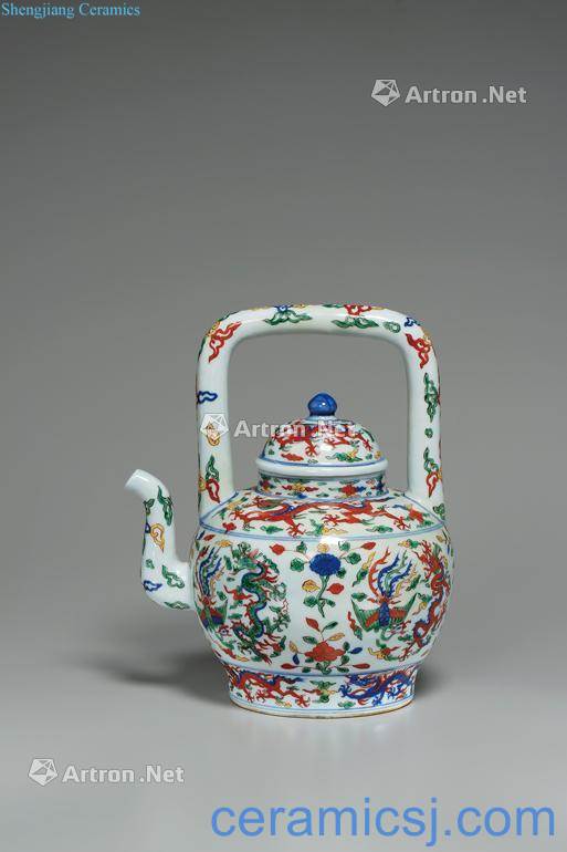 anonymous Ming jiajing Colorful longfeng wen liang pot