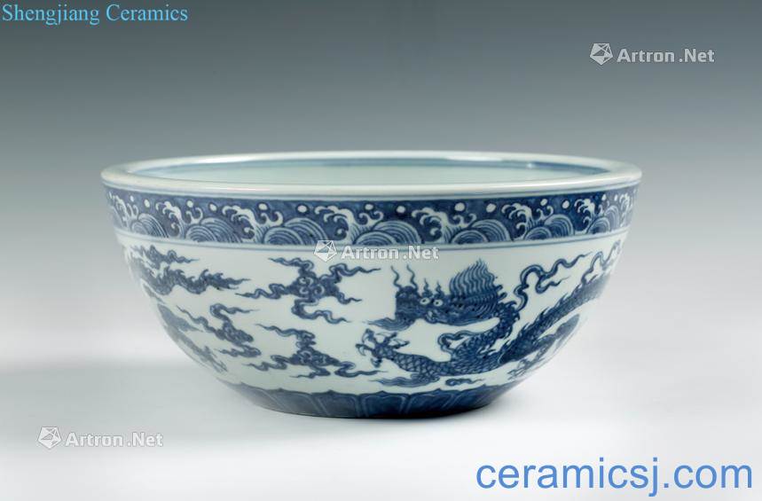 anonymous Ming xuande Blue and white dragon bowl