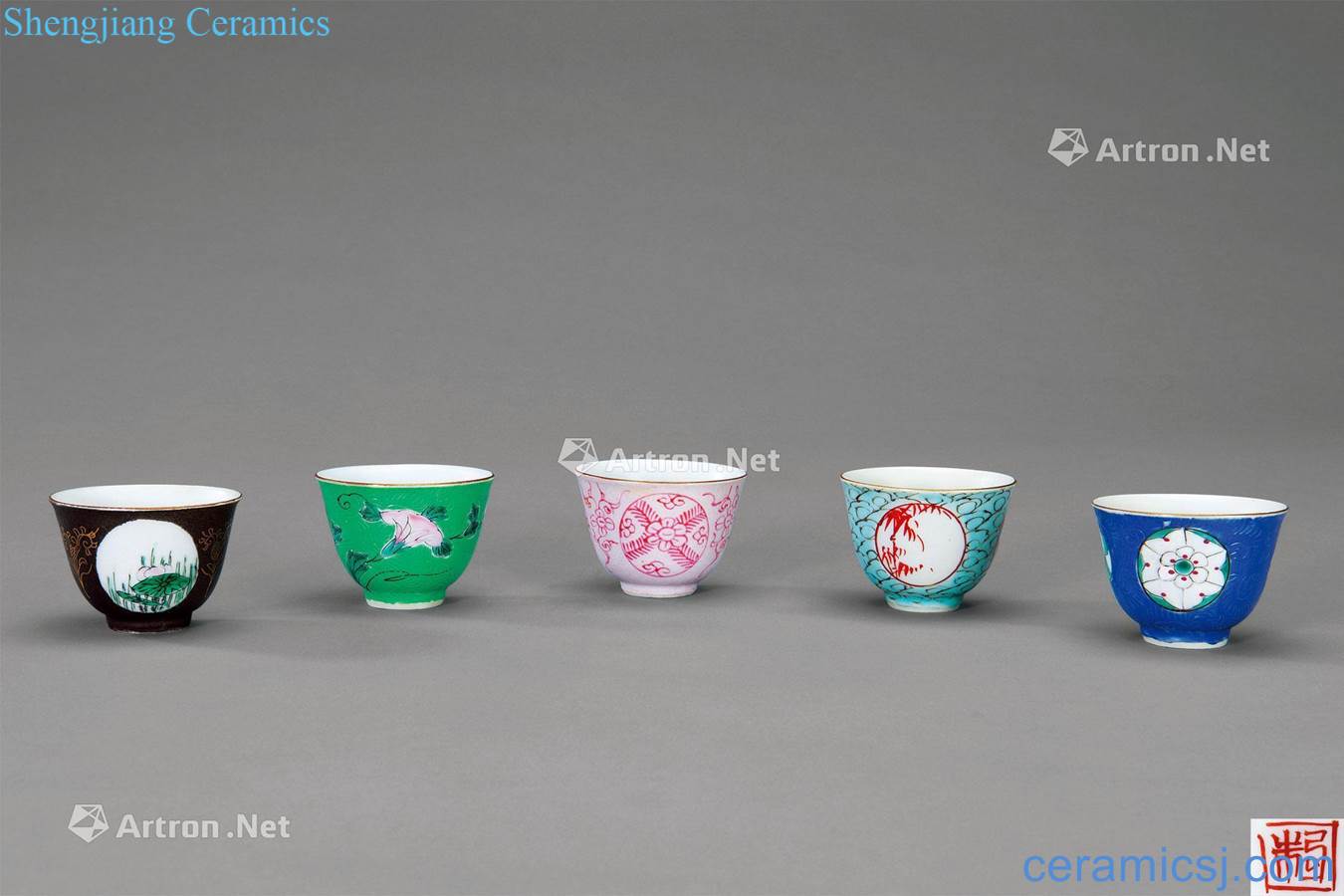 Clear pastel sweet jin cup (five)