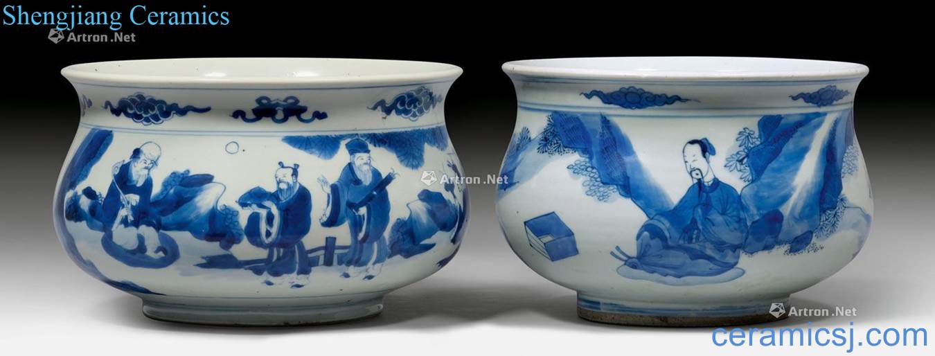 Kangxi years The blue and white porcelain painting