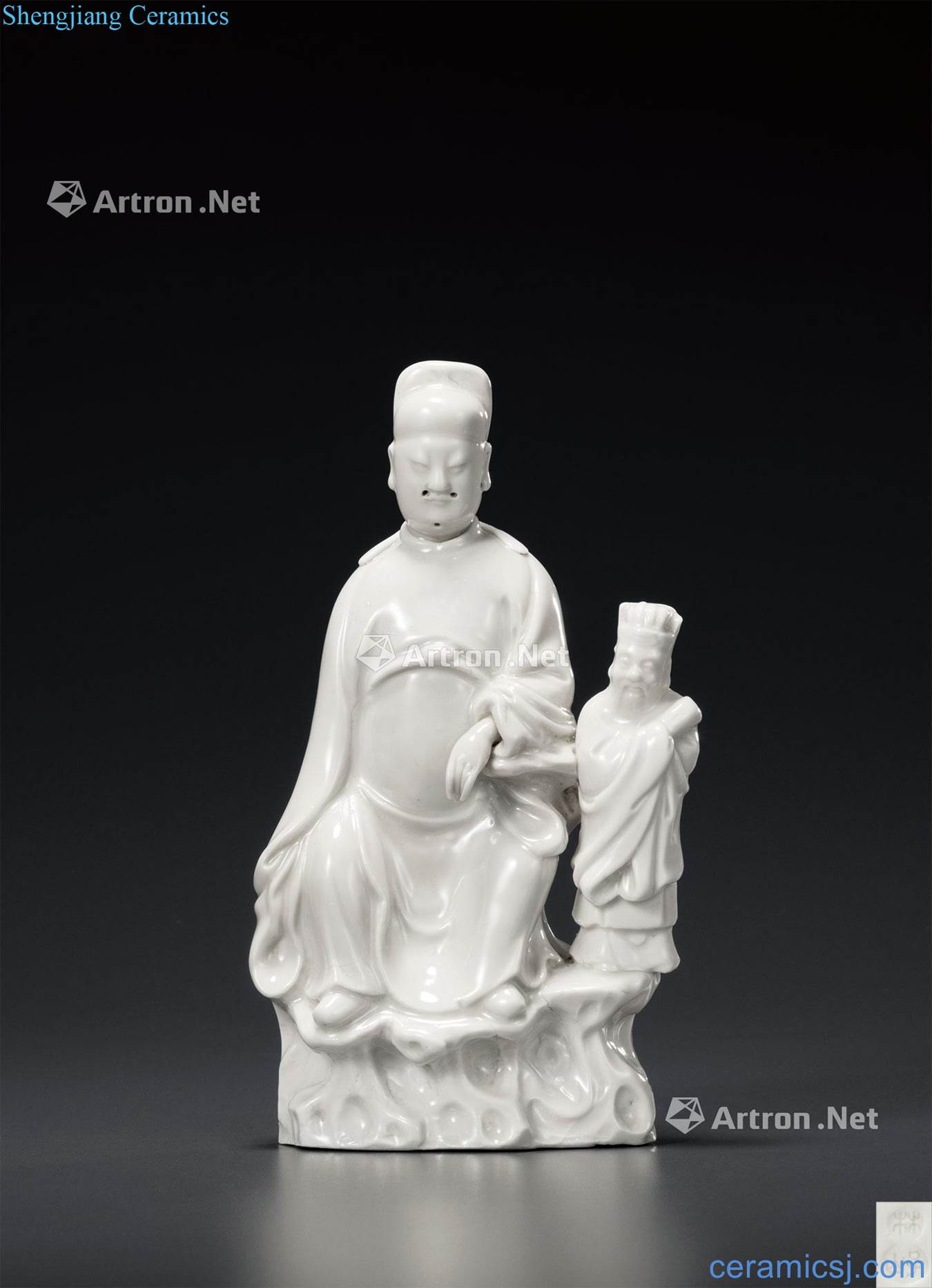 Ming "Lin Zishan" dehua kiln craft wenchang gentleman like