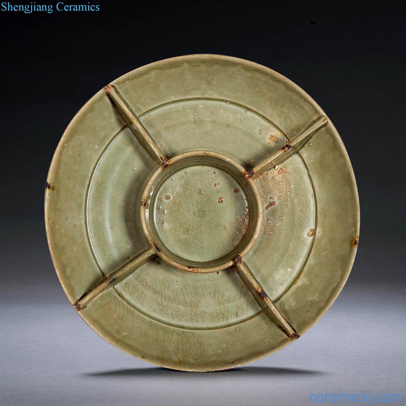 yuan The kiln green glaze tray