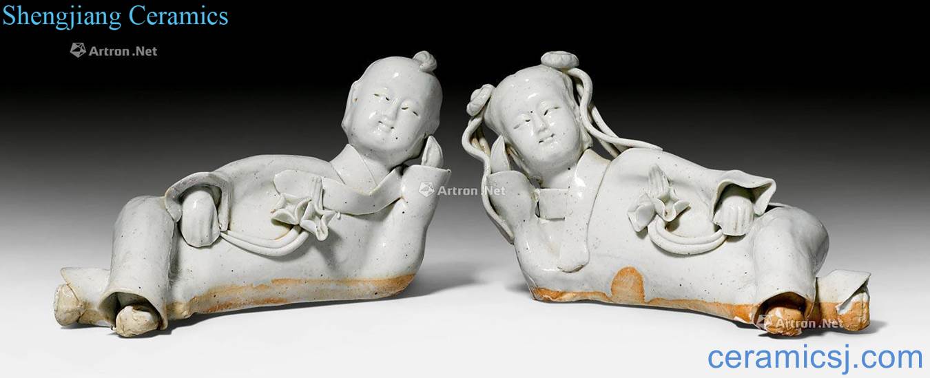 Bluish white porcelain of yuan dynasty gold furnishing articles