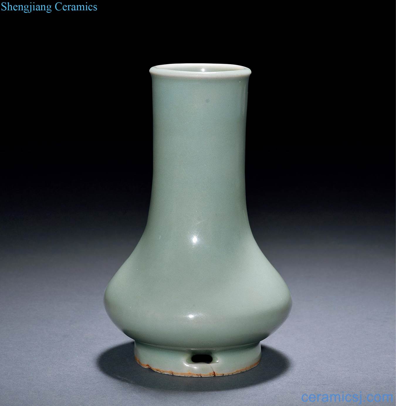 yuan Longquan celadon straight wear a bottle neck