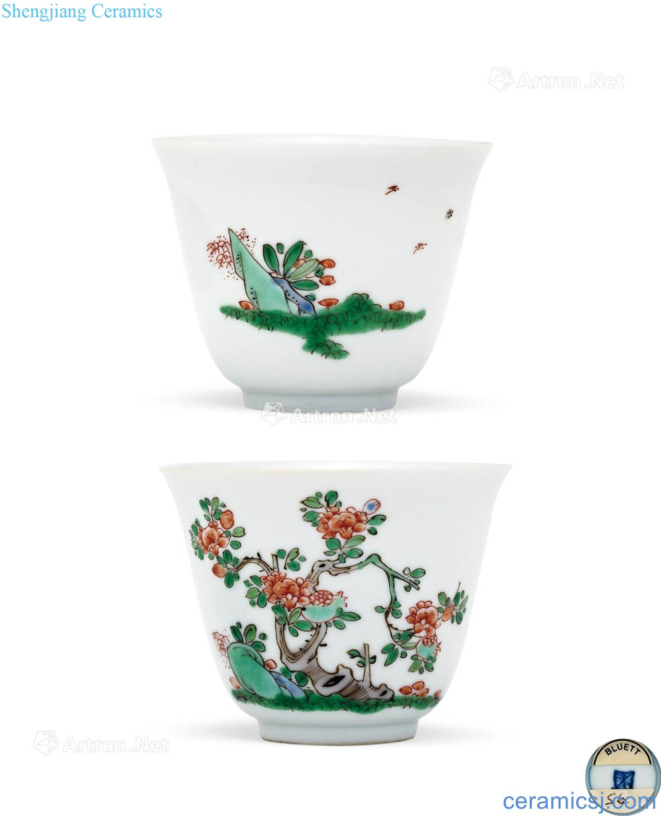 The qing emperor kangxi colorful flower grain cup