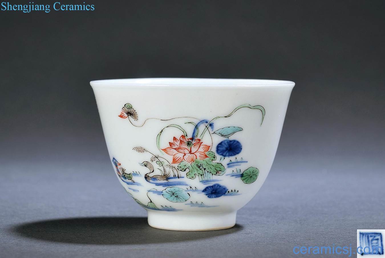 The qing emperor kangxi colorful flora cup