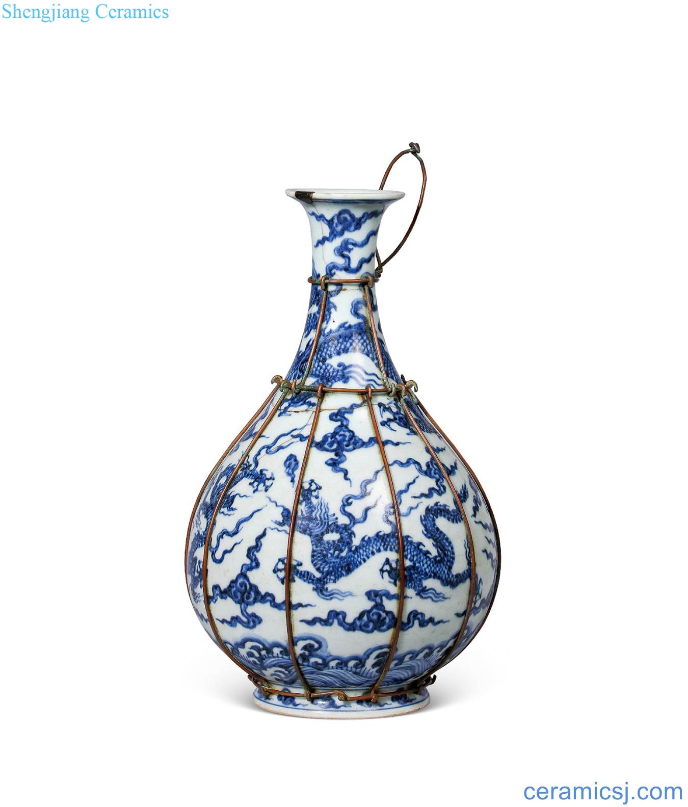 Ming Blue sea YunLongWen okho spring bottle