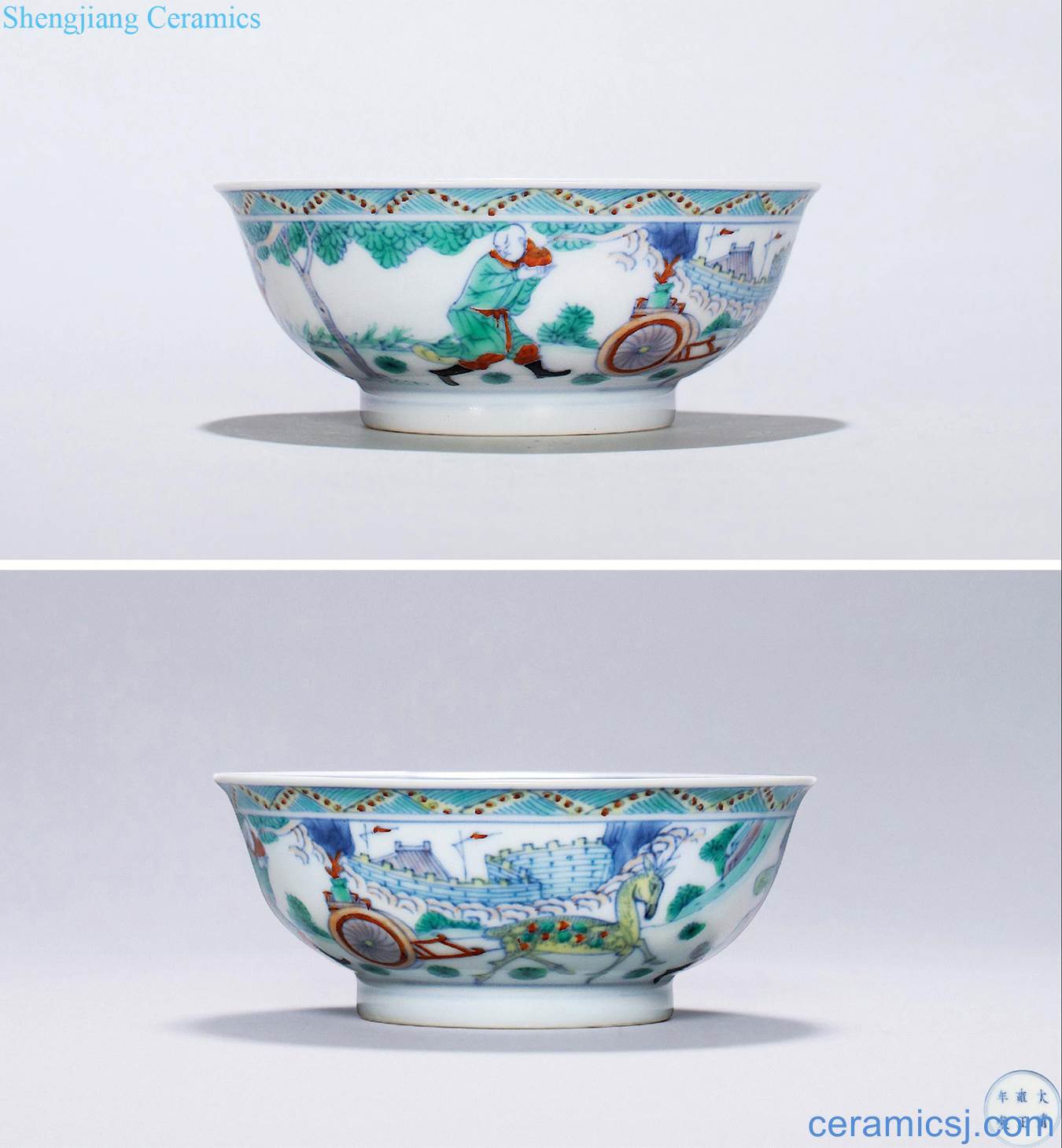 Qing yongzheng bucket color eight small present a treasure bowl