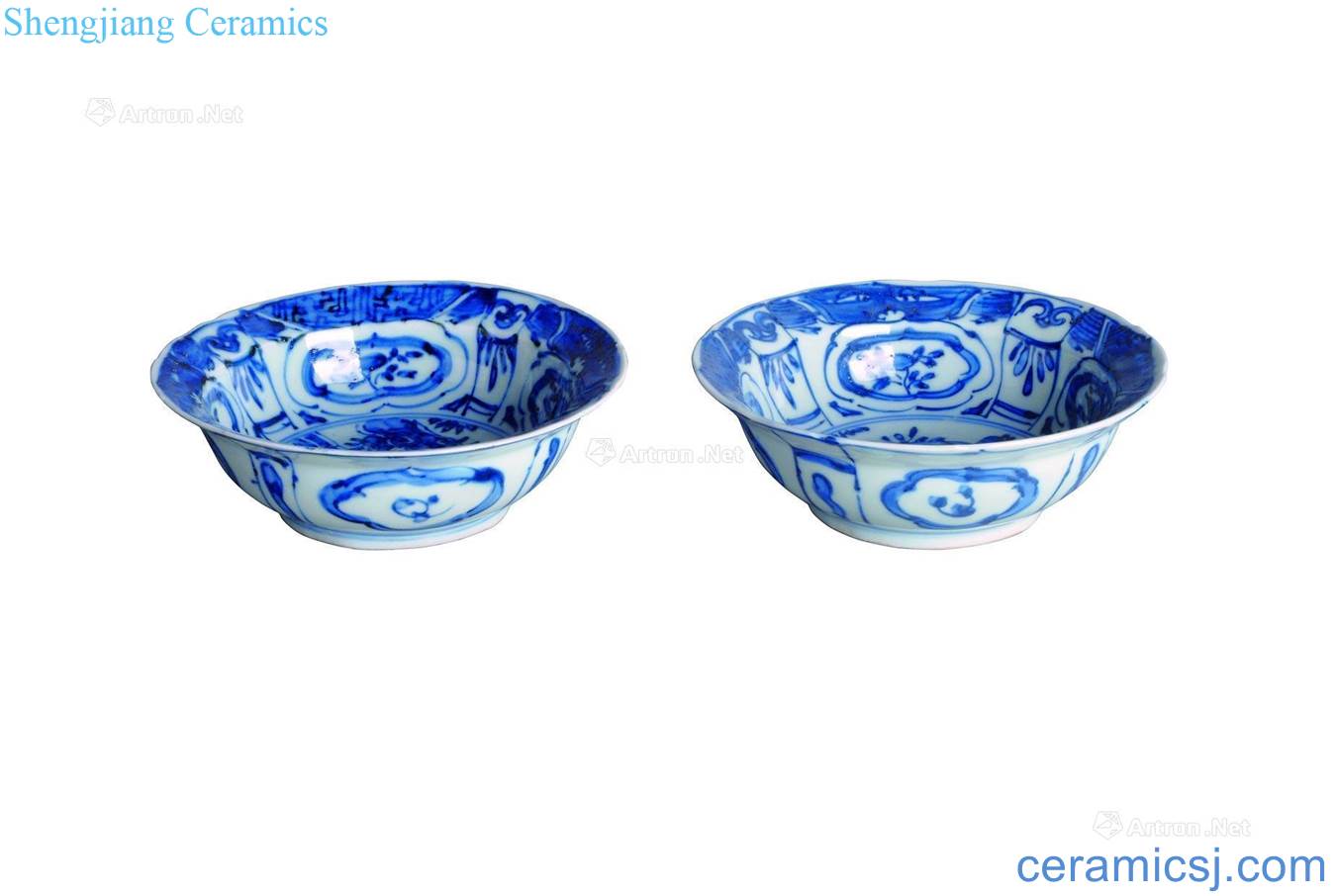 Ming Blue and white export bowl A pair of