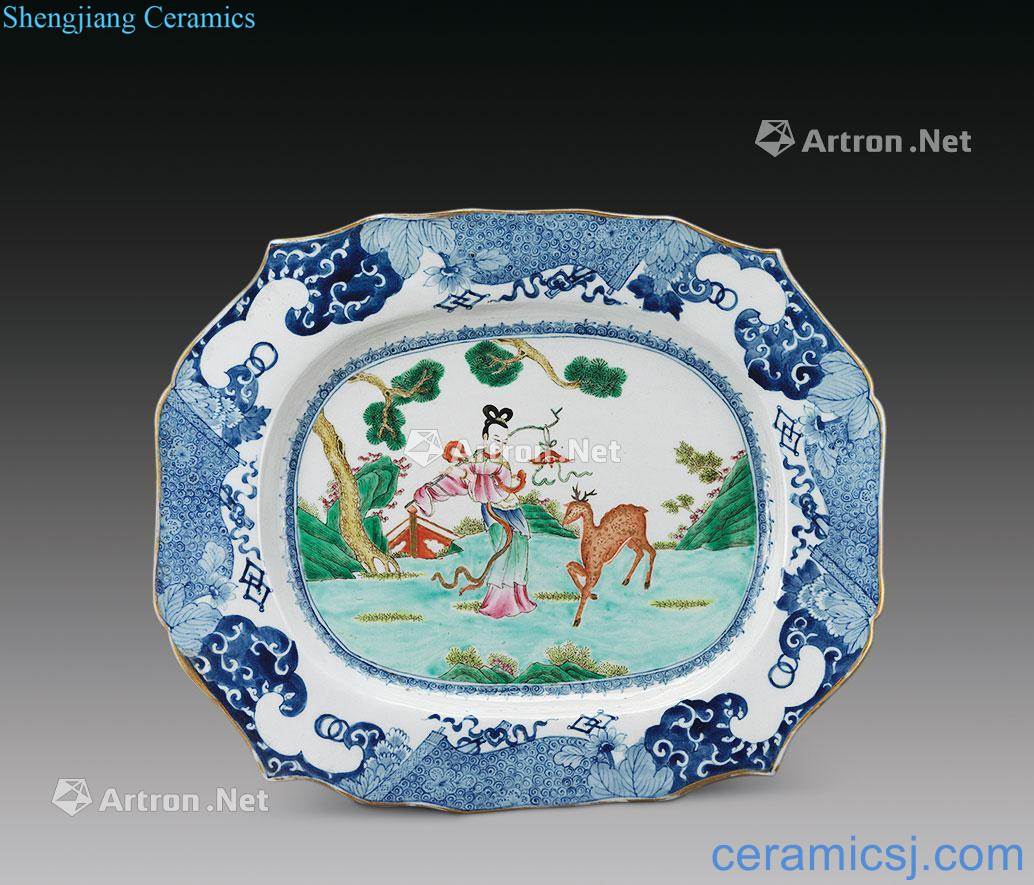 Qing porcelain enamel mago life of square pad