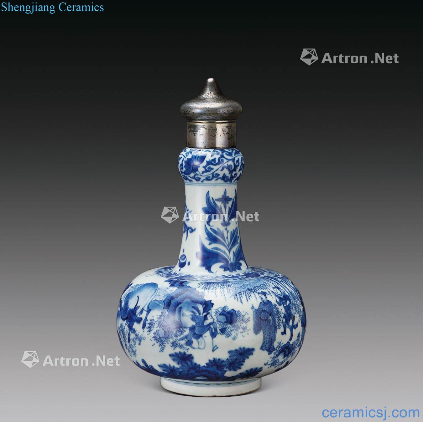 Ming chongzhen blue ji q c NiuTu garlic bottles